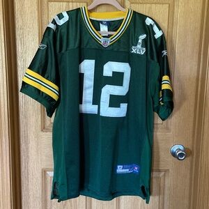 Rodgers #12 Green Bay Packers Reebok NFL Onfield Jersey Size 54 Super Bowl XLV
